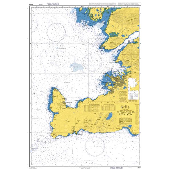 ADMIRALTY Chart 2734: Approaches to Reykjavik