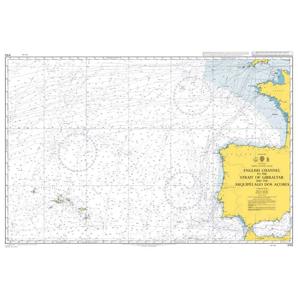 ADMIRALTY Chart 4103: English Channel to the Strait of Gibraltar