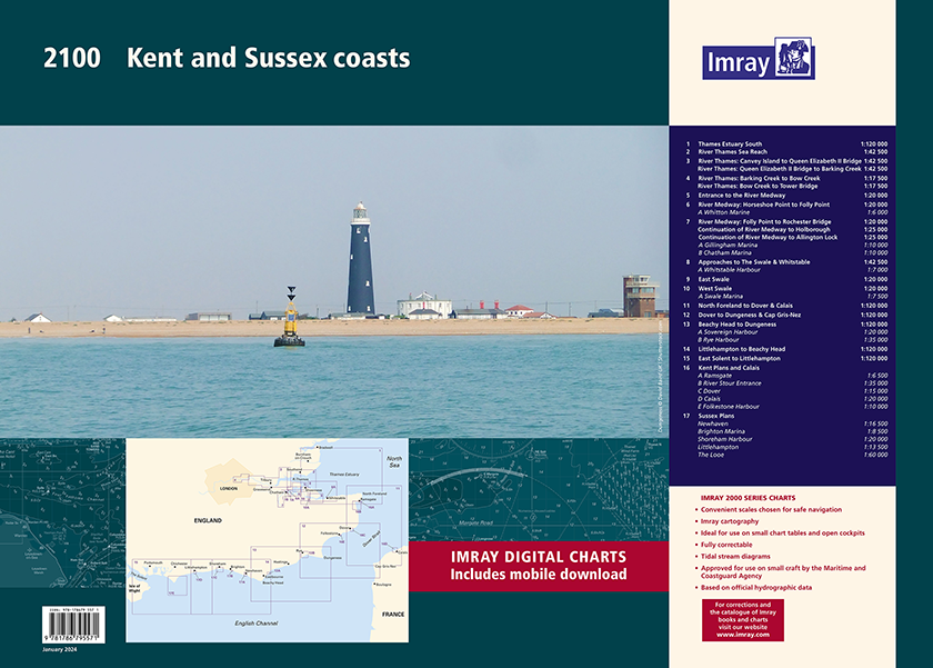 Imray 2100 Kust van Kent en Sussex