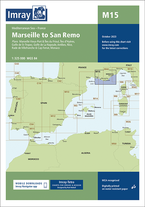 Imray M15 Marseille to San Remo