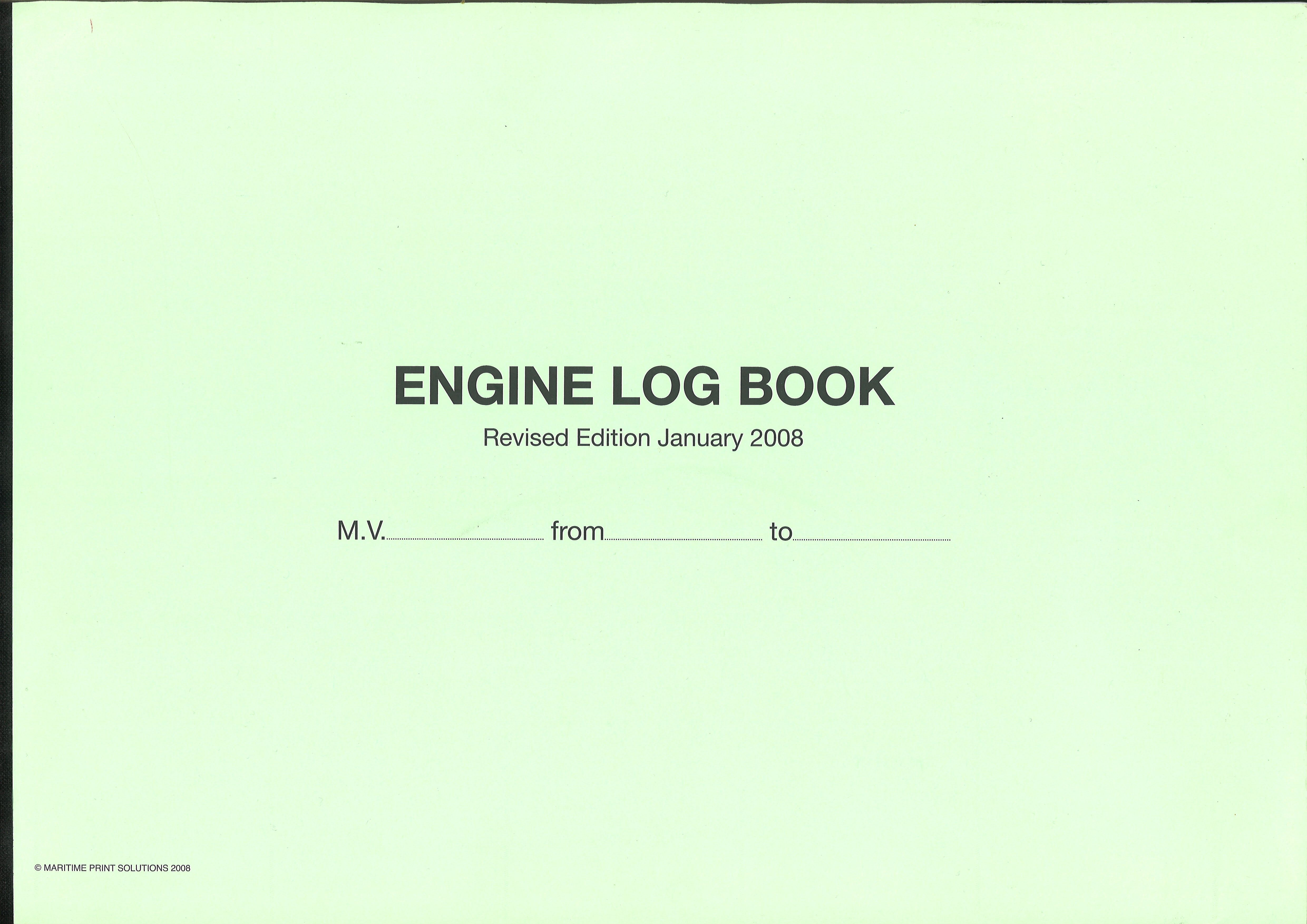 Engine Log Book (6 months)