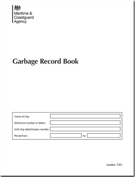 MCA Garbage Record Book