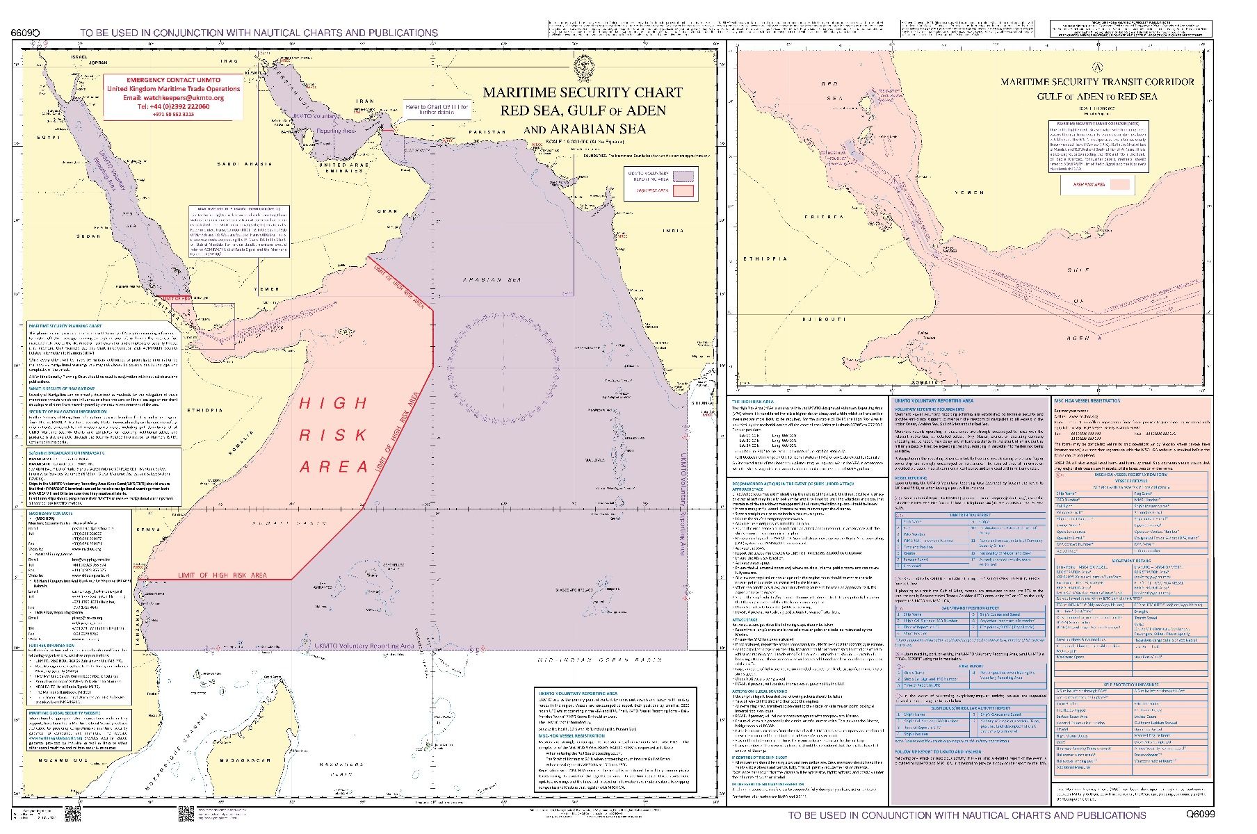 Maritime Security Planning Chart: Red Sea, Gulf of Aden and Arabian Sea