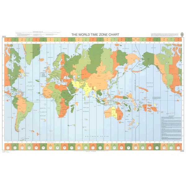 World Time Chart Map