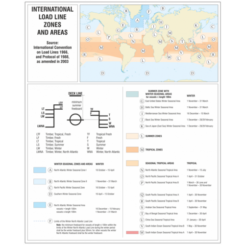 International Load Line Zone Chart Of The World