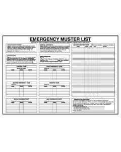 Muster list, 297mm x 420mm, White Rigid