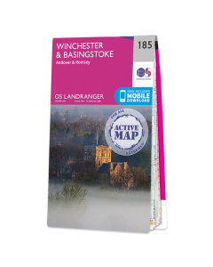 OS Landranger Active Map - Winchester and Basingstoke (185)