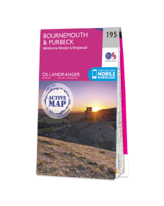 OS Landranger Active Map - Bournemouth & Purbeck (195)