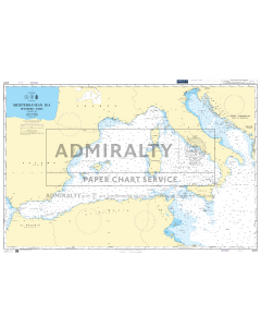 ADMIRALTY Chart 4301: Mediterranean Sea - Western Part