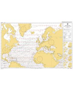 ADMIRALTY Chart 5124(7): Routeing Chart North Atlantic Ocean - July