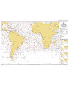 ADMIRALTY Chart 5125[08]: Routeing - South Atlantic Ocean - August