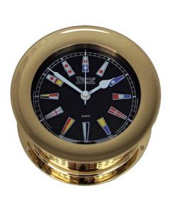 Atlantis Nautical Flag Black Dial Clock