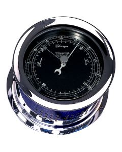 Weems & Plath Chrome Atlantis Barometer (Black Dial Matches Color Flag)