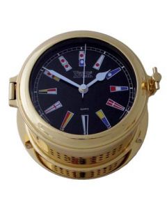 Martinique Nautical Flag Black Dial Clock