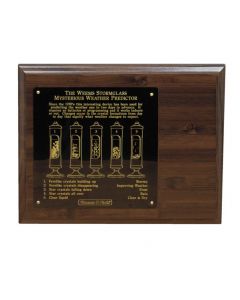 Stormglass Display, 8x10 Wood Display with engraved plate for #200