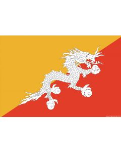 Bhutan Courtesy Flag