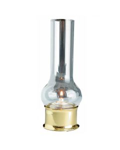 Brass Companion Lamp w/chimney & fuel cell