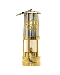 Brass Yacht Lamp with Stainless Steel Bonnet