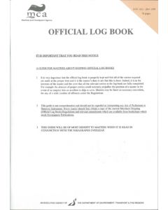 MCA Official Log Book 1(L) - UK Flag registered Vessels