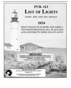 List of Lights, Radio Aids and Fog Signals - West Coasts of Europe and Africa, Mediterranean, Black Sea and Azovskoye More
