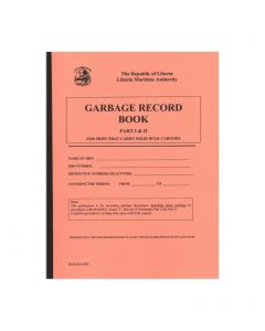 Liberian Garbage Record Book Parts 1 & 2 - Bulk Carriers