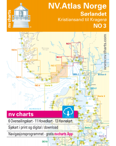 NO 3: NV.Atlas Norge - Sørlandet Øst (Kristiansand til Kragerø) [New Edition Due April 2023]