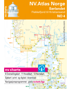 NO 4: NV.Atlas Norge - Sørlandet Vest (Flekkefjord til Kristiansand) [New Edition Due April 2023]