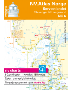 NO 6: NV.Atlas Norge - Sørvestlandet Nord (Stavanger til Haugesund) [New Edition Due April 2023]
