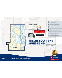Sportbootkarten Satz 1: Kieler Bucht und Rund Fünen