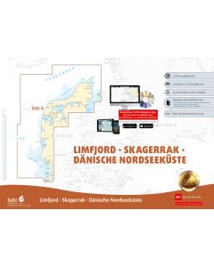 Sportbootkarten Satz 6: Limfjord - Skagerrak - Dänische Nordseeküste 
