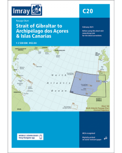 C20 Strait of Gibraltar to Arquipélago dos Açores and Islas Canarias (Imray Chart)