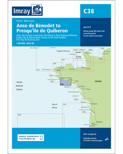 C38 Anse de Bénodet to Presqu'île de Quiberon (Imray Chart)