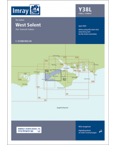 Laminated Y38 West Solent (Imray Chart)
