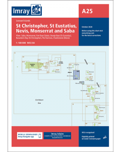 A25 St Eustatius, St Christopher, Nevis, Monserrat & Saba (Imray Chart)